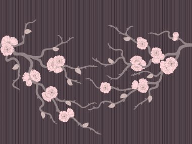 Beautiful seamless pattern with sakura