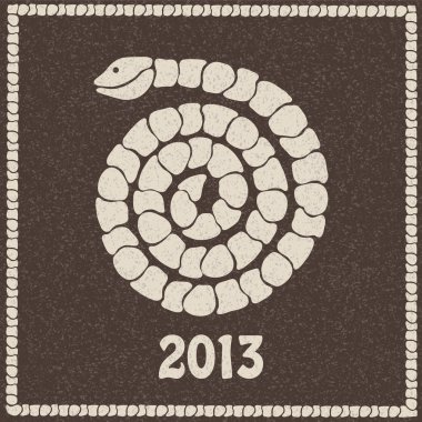 illustration of 2013 new year snake
