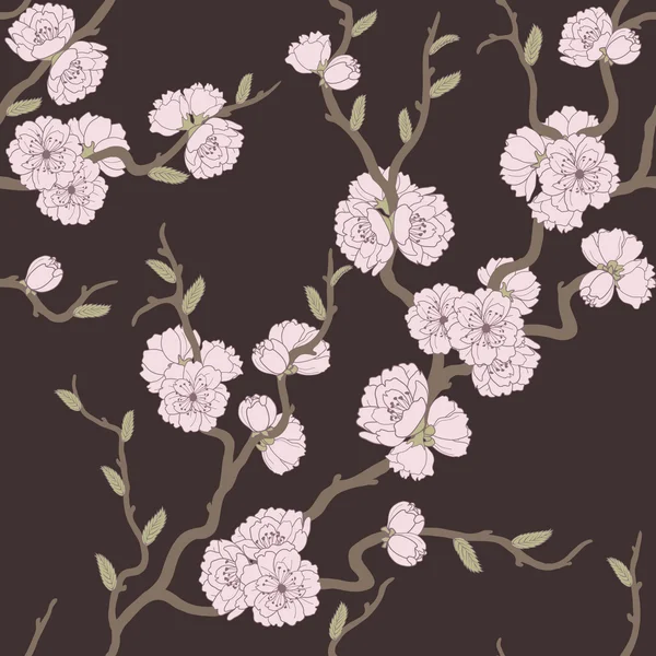 Beautiful seamless pattern with sakura