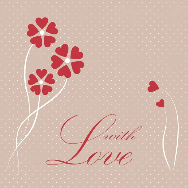 Valentine card with hearts — Stock Photo, Image
