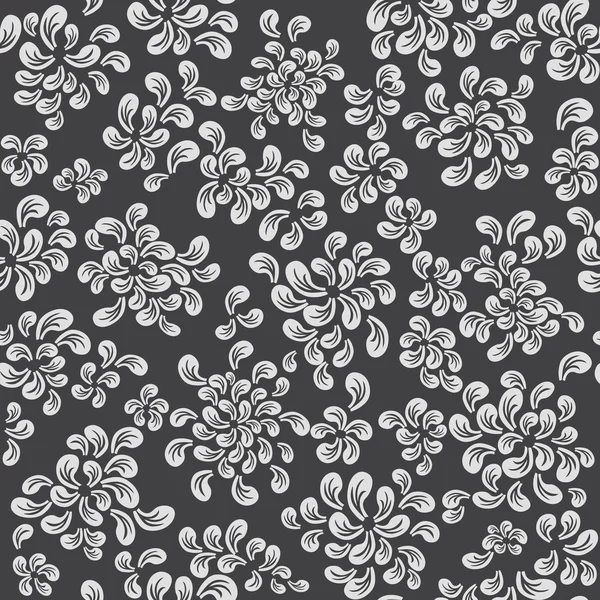 Repeating floral and feather pattern — Stok fotoğraf