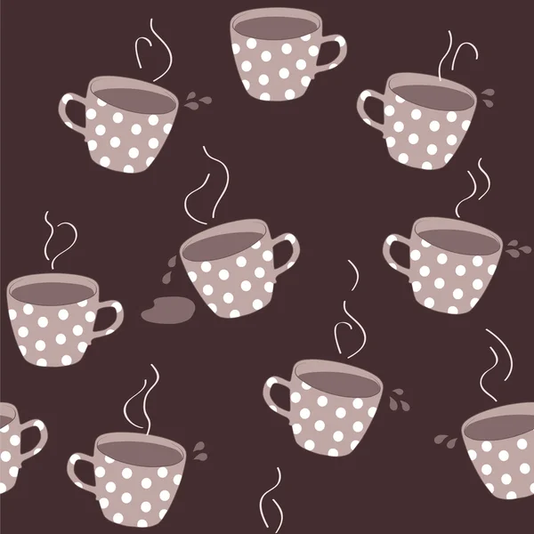 Seamless pattern with teacups. — Stock Photo, Image