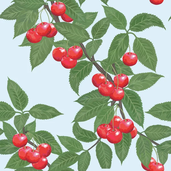 Seamless background with cherries — Stock Photo, Image