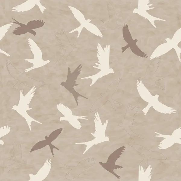 Бесшовный рисунок с птицами — стоковое фото