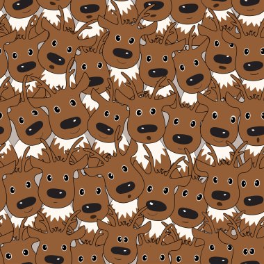 vektör geyikler ile seamless modeli.