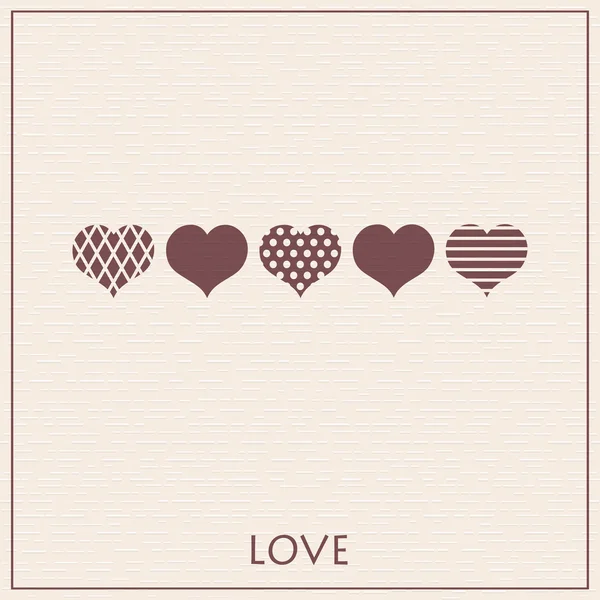 Illustration with beautiful hearts. — Stock Vector