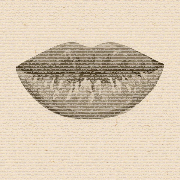 Mooie realistische lippen van een vrouw. — Stockvector