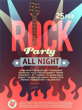 Rock parti vektör