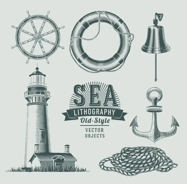 Nautical vector set — Stock Vector