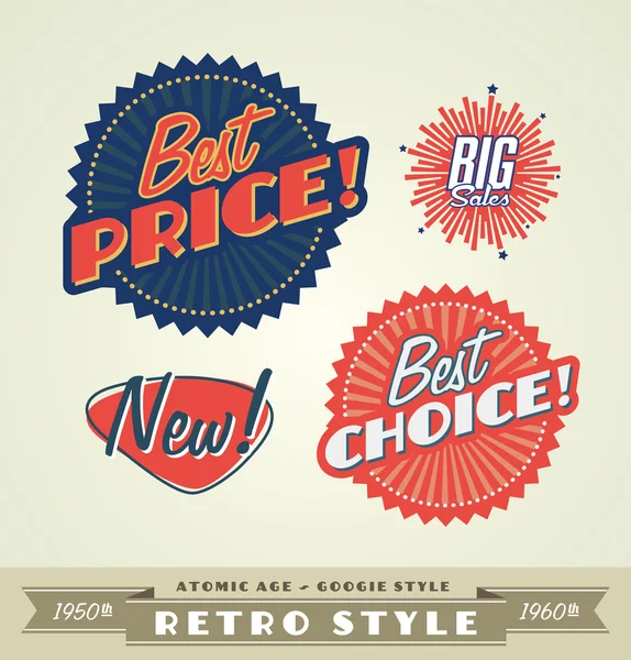 Vintage and retro labels, logo — Stock Vector