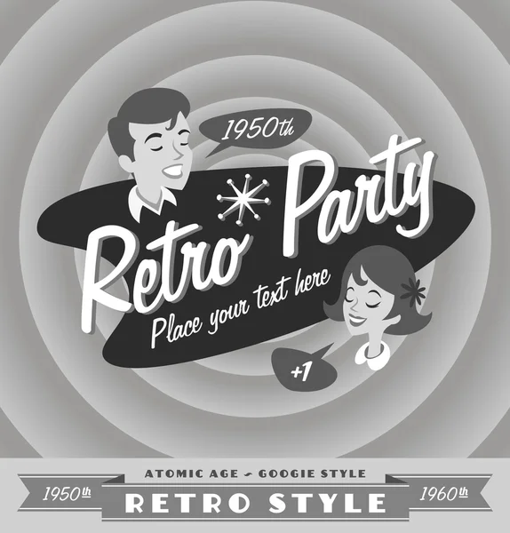 Oldtimer-Party-Label — Stockvektor