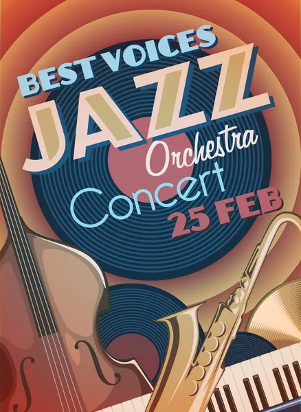 Jazz concert vector — Stockvector