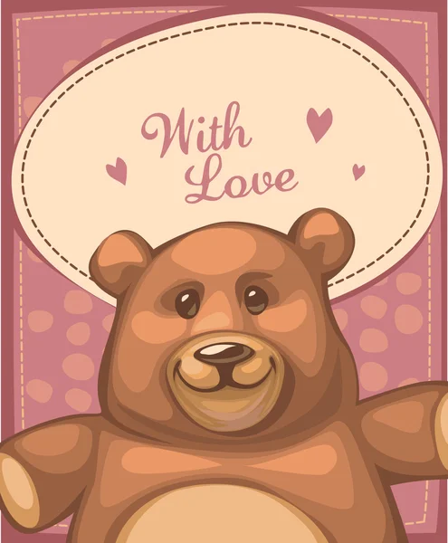 Teddy bear card — Stock Vector