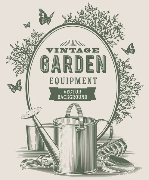 Vintage Bahçe ekipmanları Telifsiz Stok Vektörler