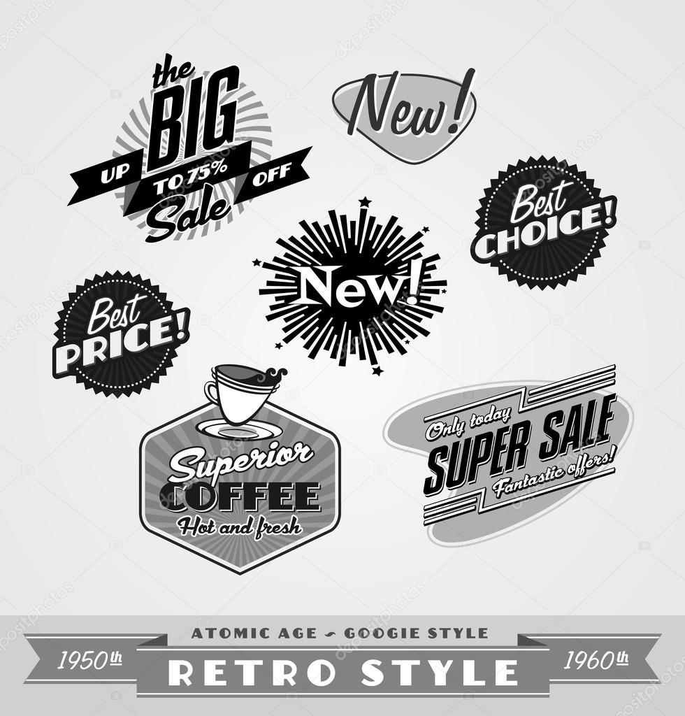Vintage and retro labels, logo