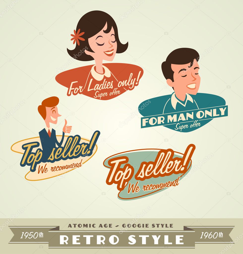 retro vector with place for your text
