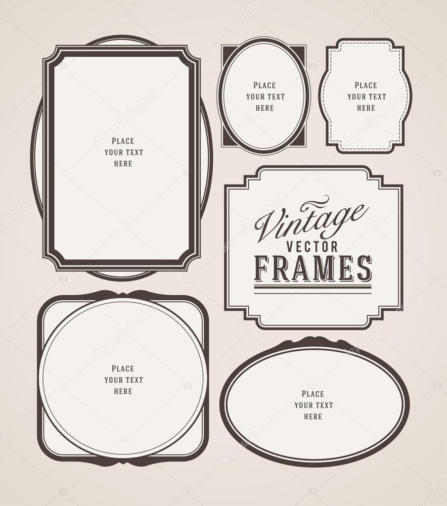 vintage frames vector