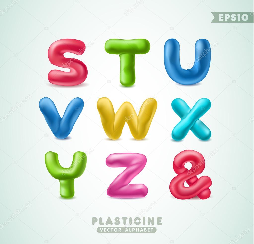 Plasticine alphabet