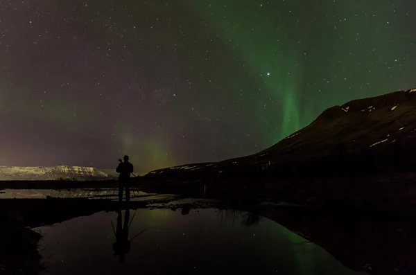 Luzes do Norte (Aurora boreal ) — Fotografia de Stock