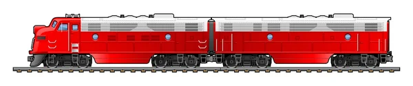 Diesel locomotive — Stock Vector