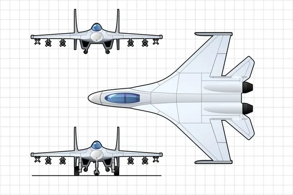 戰鬥機 — 图库矢量图片