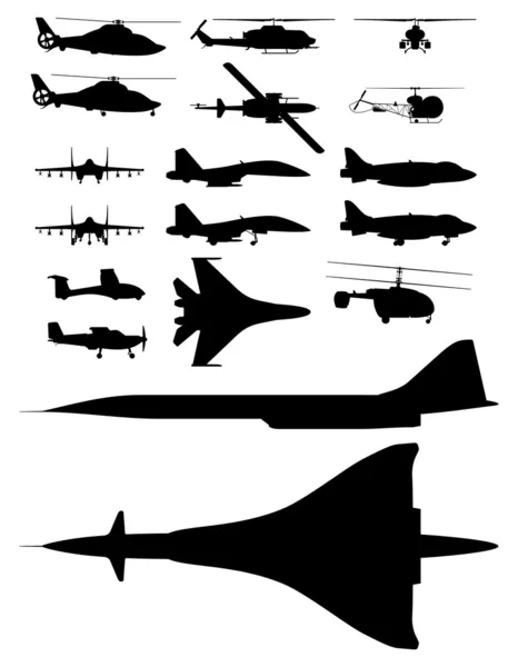 Aircrafts — Stock Vector