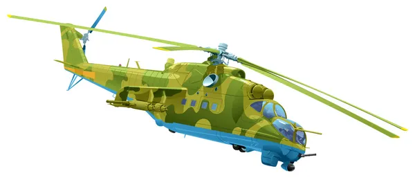 Attack helicopter Mi-24 — Stock Vector