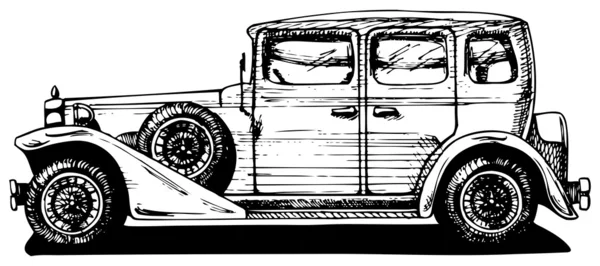 Eski model araba — Stok Vektör
