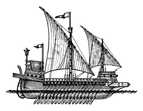ガレー船 — ストックベクタ