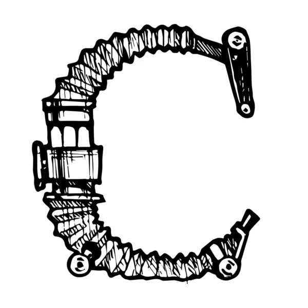 Steampunk skrifttype – Stock-vektor