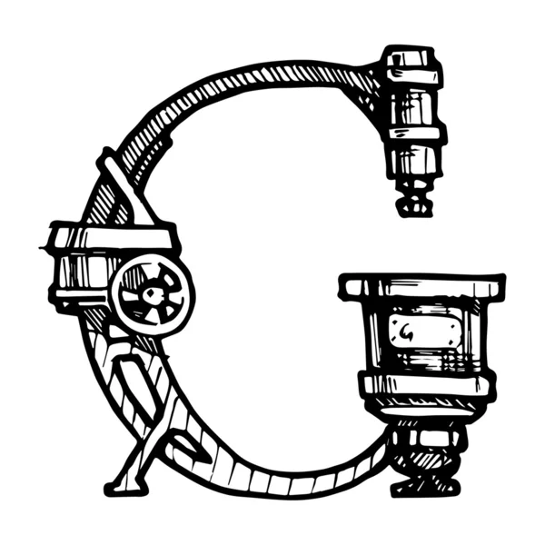 蒸汽朋克字体 — 图库矢量图片