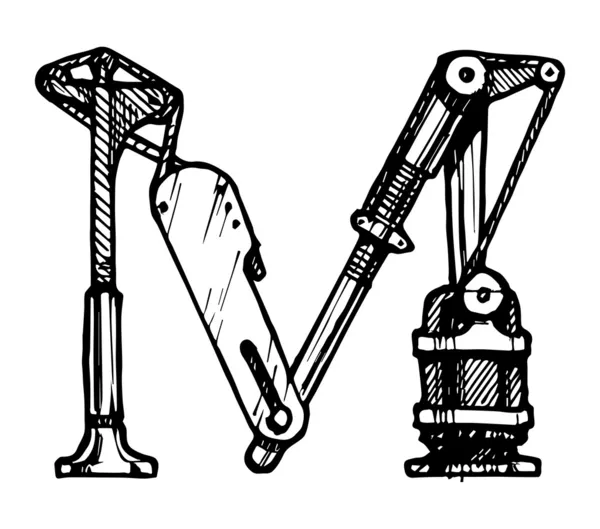 Steampunk teckensnitt — Stock vektor