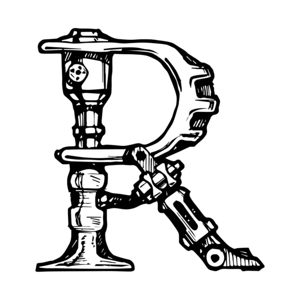 Steampunk 글꼴 — 스톡 벡터