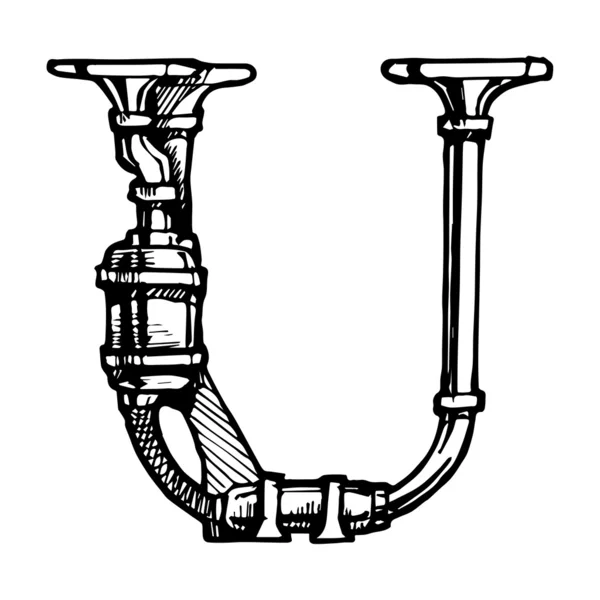 Steampunk betűtípus — Stock Vector