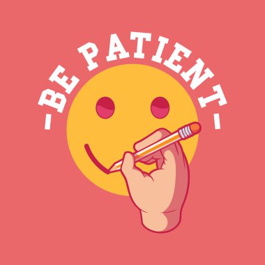 El çizimi, gülen surat vektör çizimi. Motivasyon, ilham, paylaşım tasarım kavramı.