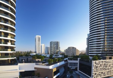 Broadbeach görünümü, gold coast Avustralya