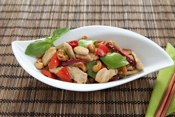 Chicken cashew nuts horizontal — Stock Photo, Image