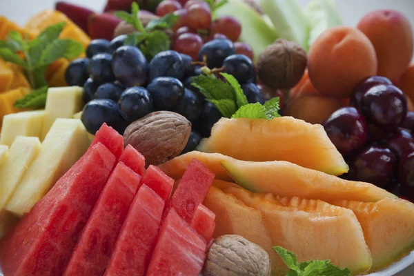 Bandeja de frutas close-up — Fotografia de Stock