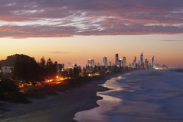 Costa do Ouro ao pôr do sol — Fotografia de Stock