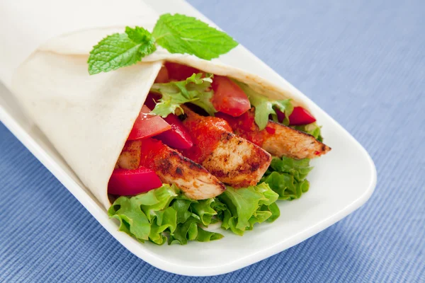 Chicken wrap — Stock Photo, Image