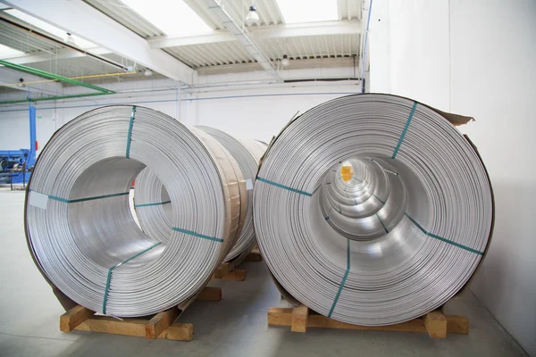 Aluminium spools — Stock Photo, Image