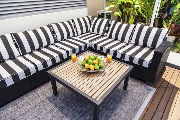 Outdoor lounge in summertime — Stock Photo, Image