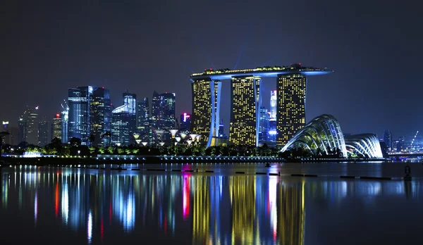 Singapur por la noche — Foto de Stock