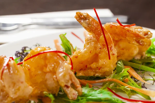 Gamberetti tempura — Foto Stock