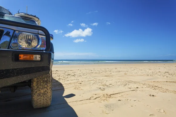 Parkerade på stranden — Stockfoto