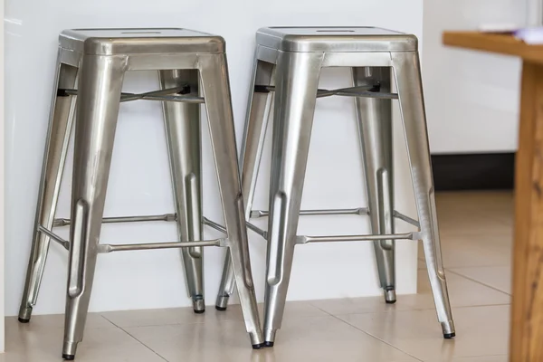 Metal bar chairs — Stock Photo, Image