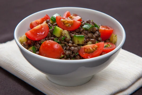 Franska linssoppa sallad — Stockfoto