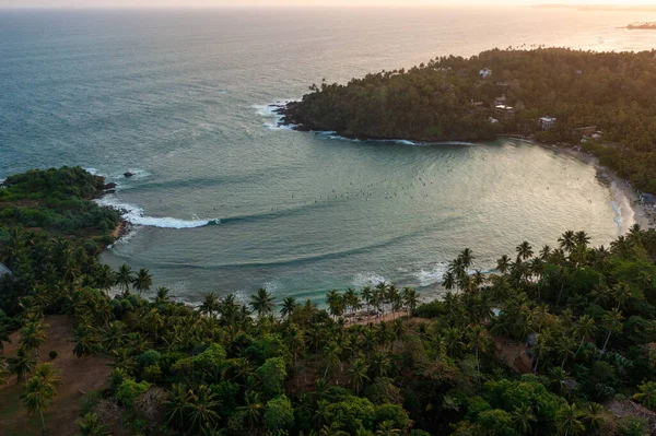 Plaża Hiriketiya Południowym Wybrzeżu Sri Lanki — Zdjęcie stockowe