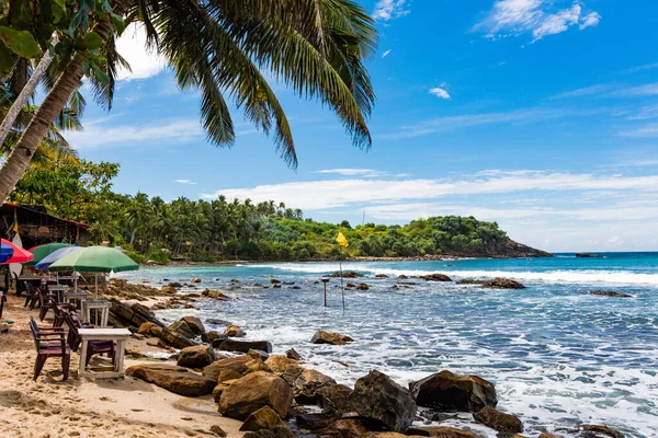 Παραλία Hiriketiya Στη Νότια Ακτή Της Σρι Λάνκα — Φωτογραφία Αρχείου