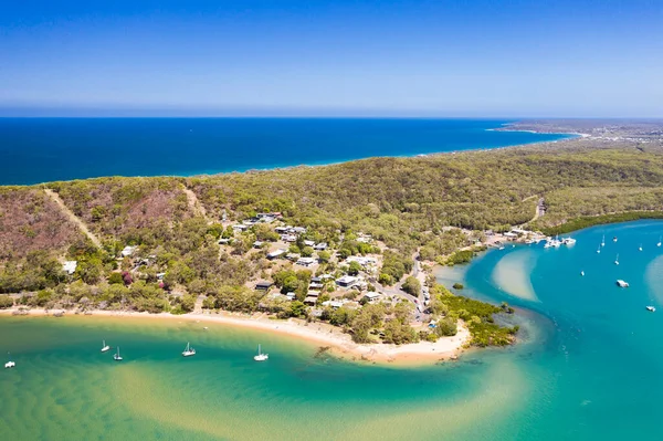 Vista Aérea Ciudad Seventeen Seventy Costa Queensland Australia — Foto de Stock